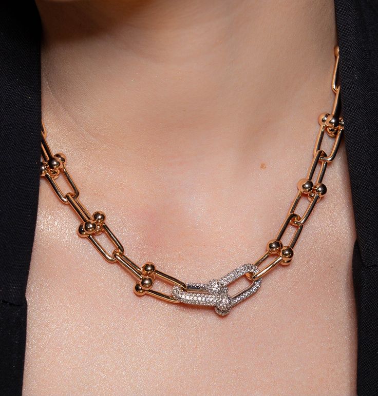 collar oro y diamante